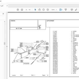 Laverda Header E540 Parts Catalog Manual  - PDF DOWNLOAD