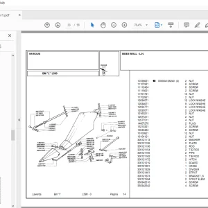 Laverda Header E580 Parts Catalog Manual  -  PDF DOWNLOAD
