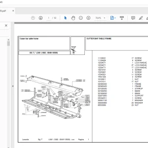 Laverda Header L540 Parts Catalog Manual  - PDF DOWNLOAD