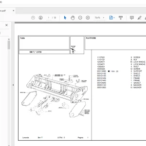 Laverda Header L575 L575D Parts Catalog  Manual - PDF DOWNLOAD