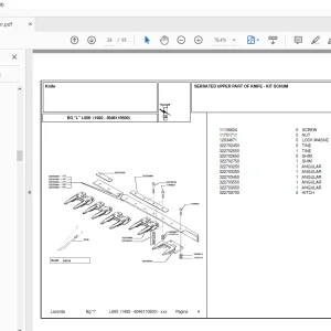 Laverda Header L600 Parts Catalog Manual - PDF DOWNLOAD