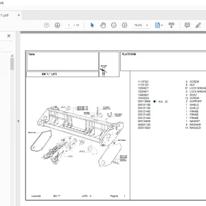 Laverda Header L875 Parts Catalog Manual -  PDF  DOWNLOAD