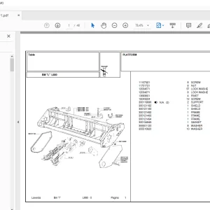 Laverda Header L880 Parts Catalog Manual - PDF DOWNLOAD