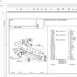 Laverda Header LX870 Parts Catalog MANUAL  - PDF DOWNLOAD