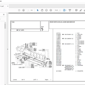 Laverda Header LX875 Parts Catalog Manual - PDF DOWNLOAD