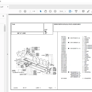 Laverda Header LX880 Parts Catalog Manual  - PDF DOWNLOAD
