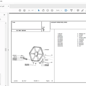Laverda Header MXE480 Parts Catalog Manual - PDF DOWNLOAD