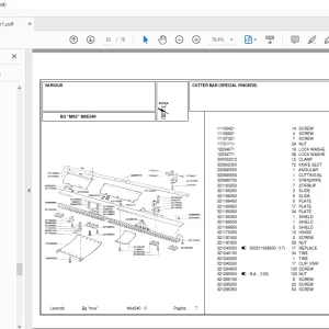 Laverda Header MXE540 Parts Catalog  Manual - PDF DOWNLOAD