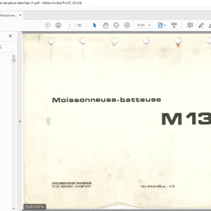 Laverda Moissonneuse-batteuse 132 Manuel des pièces détachées