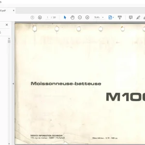 Laverda Moissonneuse-batteuse M100 Manuel des pièces détachées
