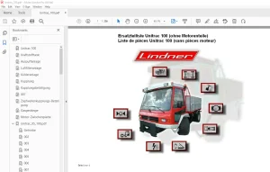 Lindner Unitrac 100 Ersatzteiliste - PDF DOWNLOAD
