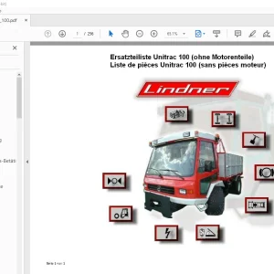 Lindner Unitrac 100 Ersatzteiliste - PDF DOWNLOAD