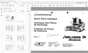 MDW Fortschritt E 514 Harvester-Thresher Parts Manual - PDF