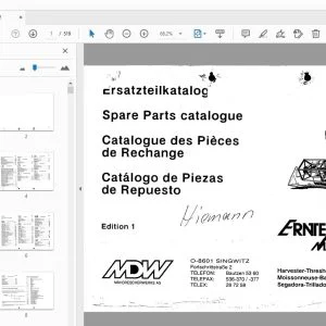 MDW Fortschritt E 514 Harvester-Thresher Parts Manual - PDF
