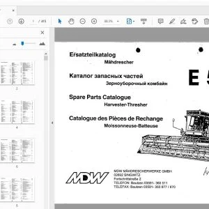 MDW Fortschritt E 517 Harvester-Thresher Parts Manual - PDF
