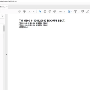 Tadano Cargo Crane TM-M300 41106120030 BOOM4 SECT.Parts Manual - PDF DOWNLOAD