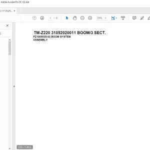 Tadano Cargo Crane TM-Z220 31052020011 BOOM/3 SECT.Parts Manual - PDF DOWNLOAD