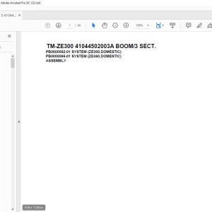 Tadano Cargo Crane TM-ZE300 41044502003A BOOM/3 SECT. Parts Manual - PDF DOWNLOAD