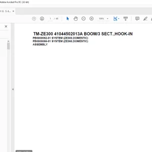 Tadano Cargo Crane TM-ZE300 41044502013A BOOM3 SECT.,HOOK-IN Parts Manual  - PDF DOWNLOAD