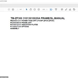 Tadano Cargo Crane TM-ZF300 31013010020A FRAMESL,MANUAL Parts Manual - PDF DOWNLOAD