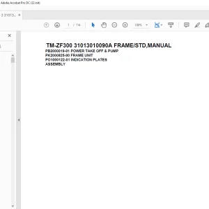 Tadano Cargo Crane TM-ZF300 31013010090A FRAMESTD,MANUAL Parts Manual  - PDF DOWNLOAD