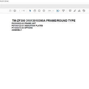 Tadano Cargo Crane TM-ZF300 31013010390A FRAME/ROUND TYPE Parts Manual - PDF DOWNLOAD