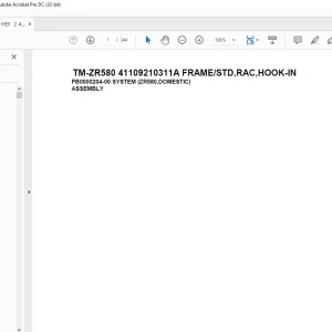 Tadano Cargo Crane TM-ZR580 41109210311A FRAMESTD,RAC,HOOK-IN Parts Manual - PDF DOWNLOAD