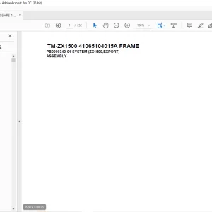 Tadano Cargo Crane TM-ZX1500 41065104015A FRAME Parts Manual - PDF DOWNLOAD