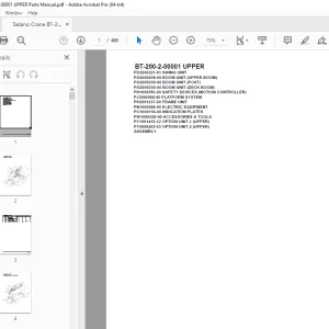 Tadano Crane BT-200-2-00001 UPPER Parts Manual - PDF DOWNLOAD