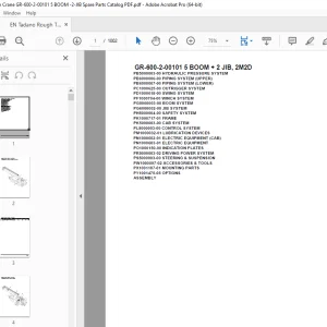 Tadano Crane OC-33W-1-00003 UPPER,WITH CRAME TM-26Z-3 Parts Manual PDF