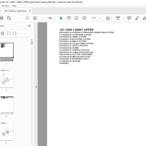 Tadano Crane OC-120N-1-00001 UPPER Parts Manual - PDF DOWNLOAD