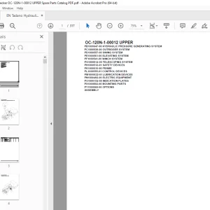 Tadano Crane OC-120N-1-00012 UPPER Parts Manual - PDF DOWNLOAD