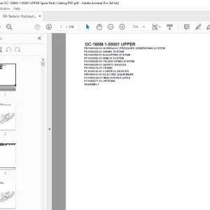 Tadano Crane OC-160M-1-00001 UPPER Parts Manual - PDF DOWNLOAD