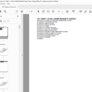 Tadano Crane OC-160M-1-10100 LOWER,NISSAN P-CD53HD Parts Manual PDF