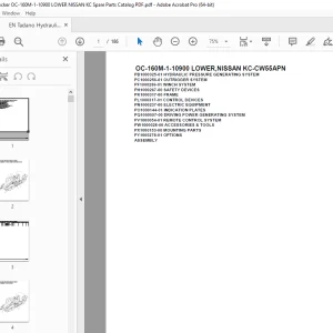 Tadano Crane OC-160M-1-10900 LOWER,NISSAN KC-CW55APN Parts Manual PDF