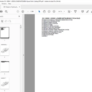 Tadano Crane OC-160M-1-20500 LOWER,MITSUBISHI P-FU415JD Parts Manual PDF