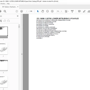 Tadano Crane OC-160M-1-20700 LOWER,MITSUBISHI U-FU415JD Parts Manual PDF