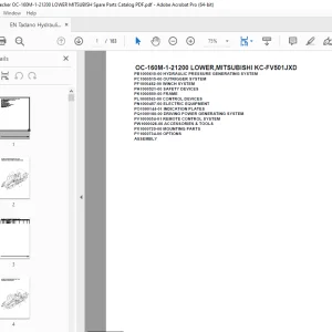 Tadano Crane OC-160M-1-21200 LOWER,MITSUBISHI KC-FV501JXD Parts Manual PDF