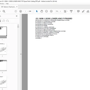Tadano Crane OC-160M-1-30300 LOWER,HINO P-FR630BD Parts Manual - PDF DOWNLOAD