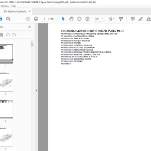 Tadano Crane OC-160M-1-40100 LOWER,ISUZU P-CXZ19JD Parts Manual PDF
