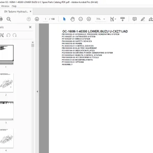 Tadano Crane OC-160M-1-40300 LOWER,ISUZU U-CXZ71JAD Parts Manual PDF
