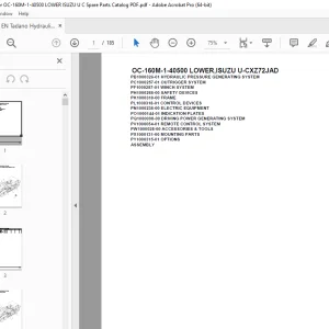 Tadano Crane OC-160M-1-40500 LOWER,ISUZU U-CXZ72JAD Parts Manual PDF