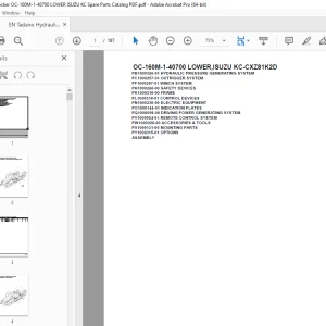 Tadano Crane OC-160M-1-40700 LOWER,ISUZU KC-CXZ81K2D Parts Manual PDF