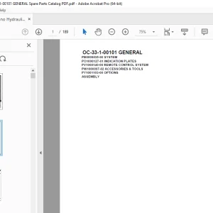 Tadano Crane OC-33-1-00101 GENERAL Parts Manual PDF