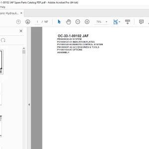 Tadano Crane OC-33-1-00102 JAF Parts Manual - PDF DOWNLOAD