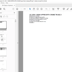 Tadano Crane OC-33W-1-00004 UPPER,WITH CRAME TM-26Z-3 Parts Manual PDF
