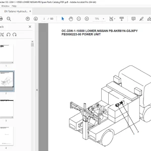 Tadano Crane OC-33W-1-10500 LOWER,NISSAN PB-AKR81N-G5JXPY Parts Manual PDF