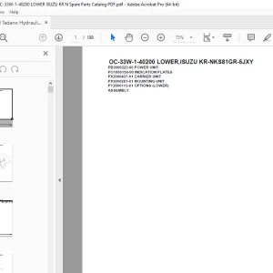 Tadano Crane OC-33W-1-40200 LOWER,ISUZU KR-NKS81GR-5JXY Parts Manual PDF