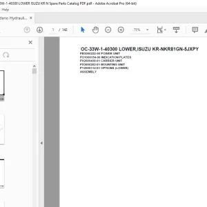 Tadano Crane OC-33W-1-40300 LOWER,ISUZU KR-NKR81GN-5JXPY Parts Manual PDF