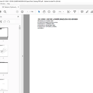 Tadano Crane OC-33W-1-50100 LOWER,MAZUDA KK-WH68H Parts Manual PDF